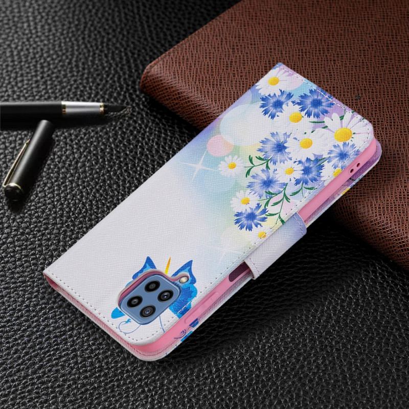 Housse Samsung Galaxy M32 Papillons et Fleurs Peints