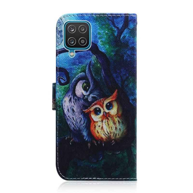 Housse Samsung Galaxy M32 Peinture de Hiboux