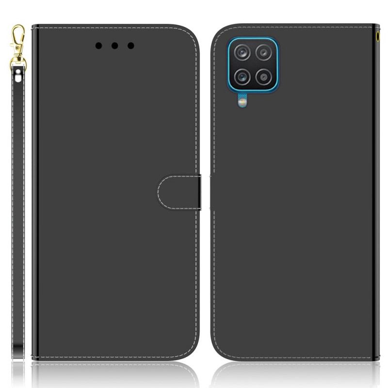 Housse Samsung Galaxy M32 Simili Cuir Couverture Miroir