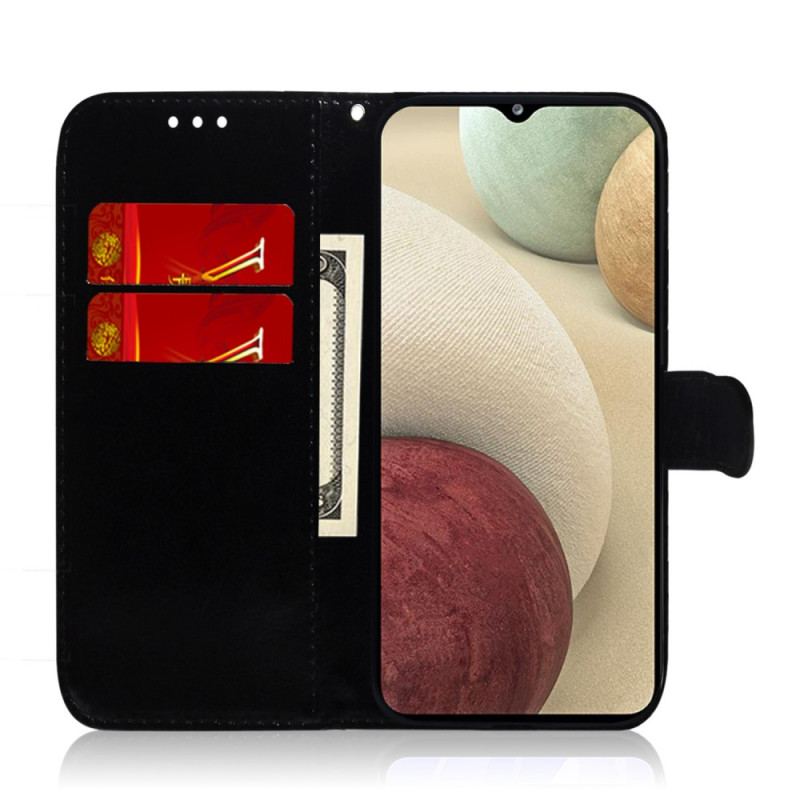 Housse Samsung Galaxy M32 Simili Cuir Couverture Miroir