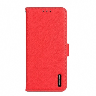 Housse Samsung Galaxy M32 Véritable Cuir Litchi KHAZNEH RFID