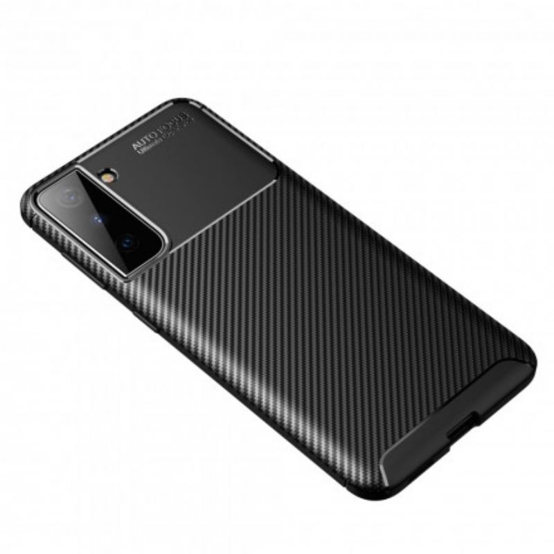 Coque Samsung Galaxy S21 Plus 5G Flexible Texture Fibre Carbone