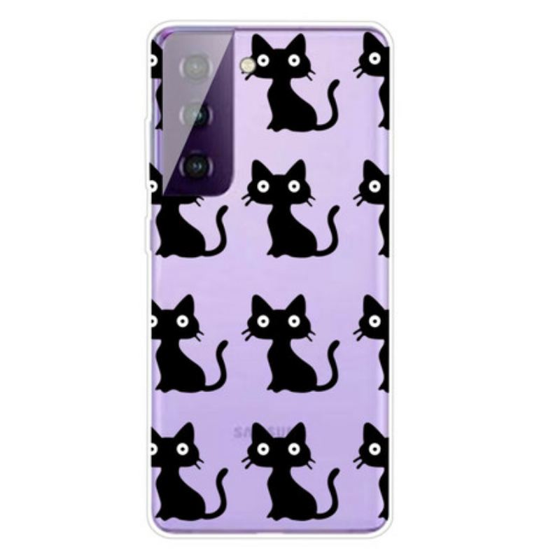 Coque Samsung Galaxy S21 Plus 5G Multiples Chats Noirs