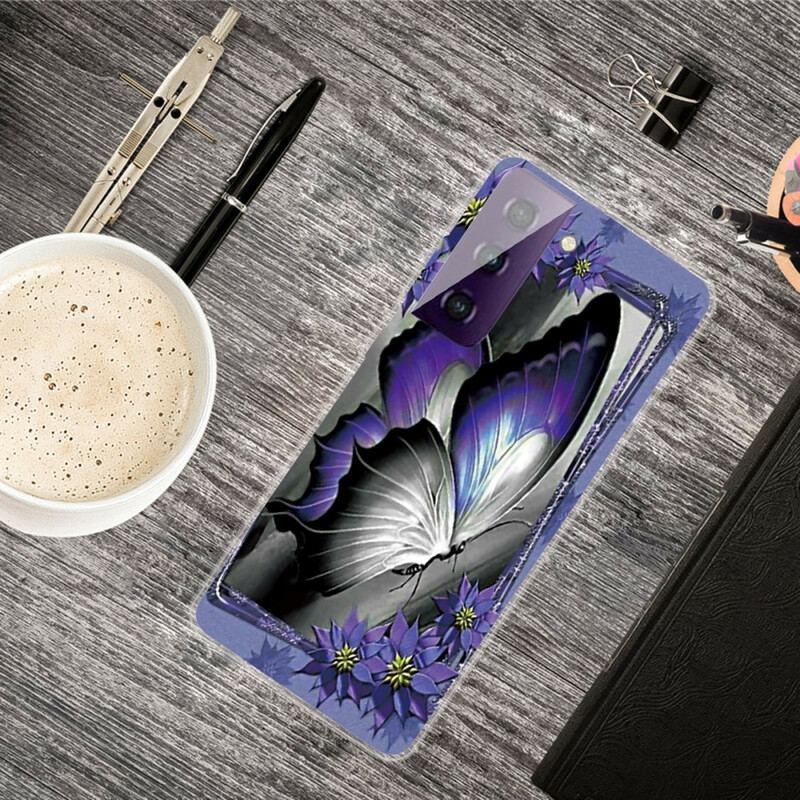 Coque Samsung Galaxy S21 Plus 5G Papillon Royal