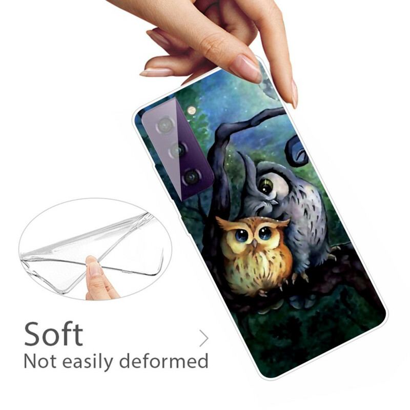 Coque Samsung Galaxy S21 Plus 5G Peinture Hiboux