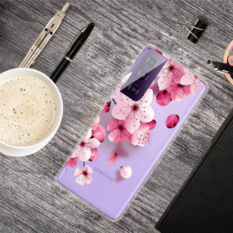 Coque Samsung Galaxy S21 Plus 5G Petites Fleurs Roses