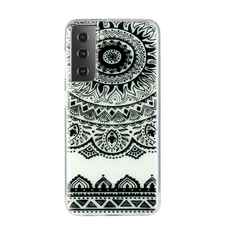 Coque Samsung Galaxy S21 Plus 5G Transparente Fleur Mandala