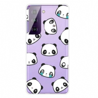 Coque Samsung Galaxy S21 Plus 5G Transparente Pandas Sentimentaux