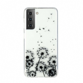 Coque Samsung Galaxy S21 Plus 5G Transparente Pissenlits Noirs