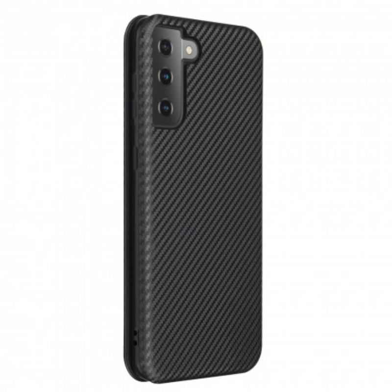 Flip Cover Samsung Galaxy S21 Plus 5G Fibre Carbone