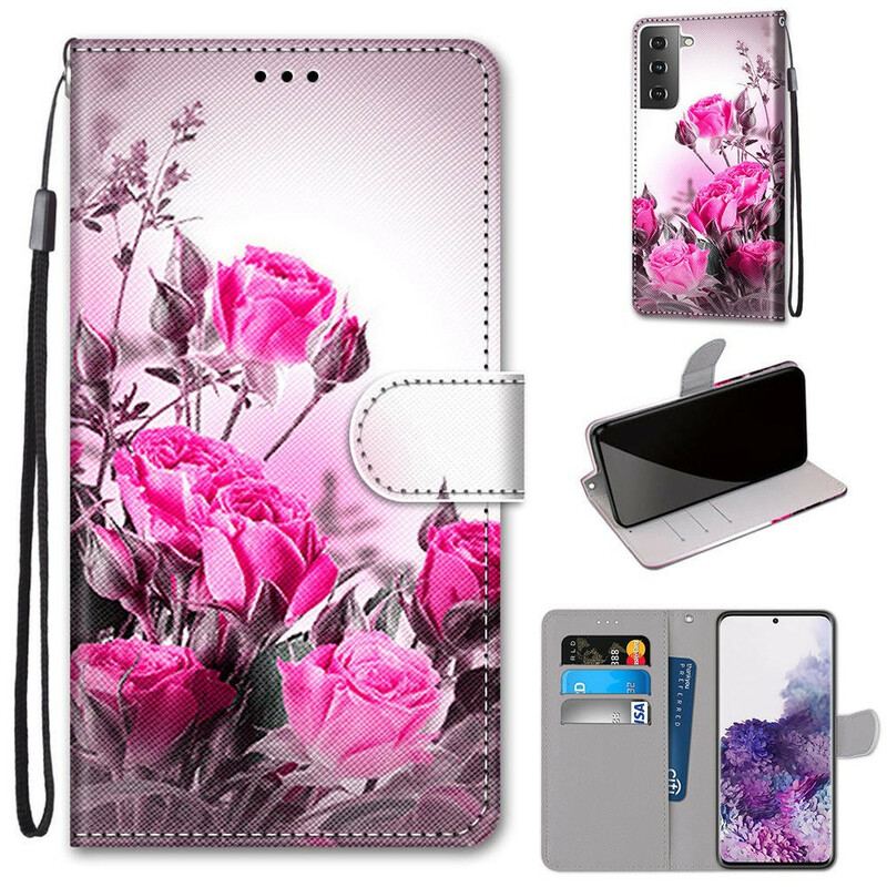 Housse Samsung Galaxy S21 Plus 5G Fleurs Magiques