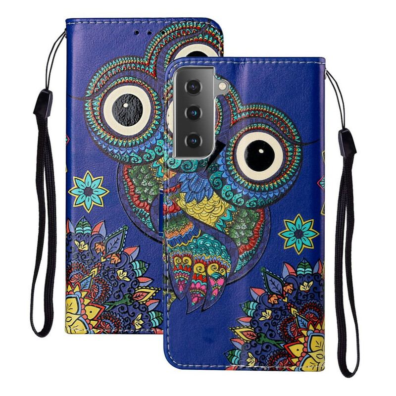 Housse Samsung Galaxy S21 Plus 5G Hibou en Mandala