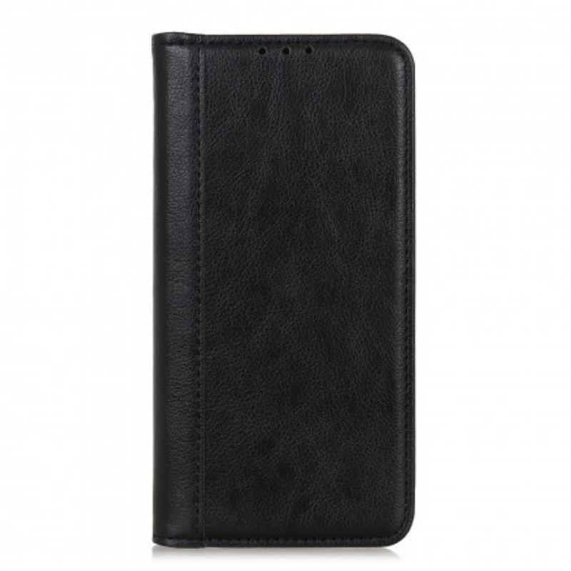 Flip Cover OnePlus 9 Cuir Litchi Fendu Élégance