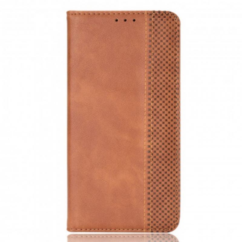 Flip Cover OnePlus 9 Effet Cuir Vintage Stylisé