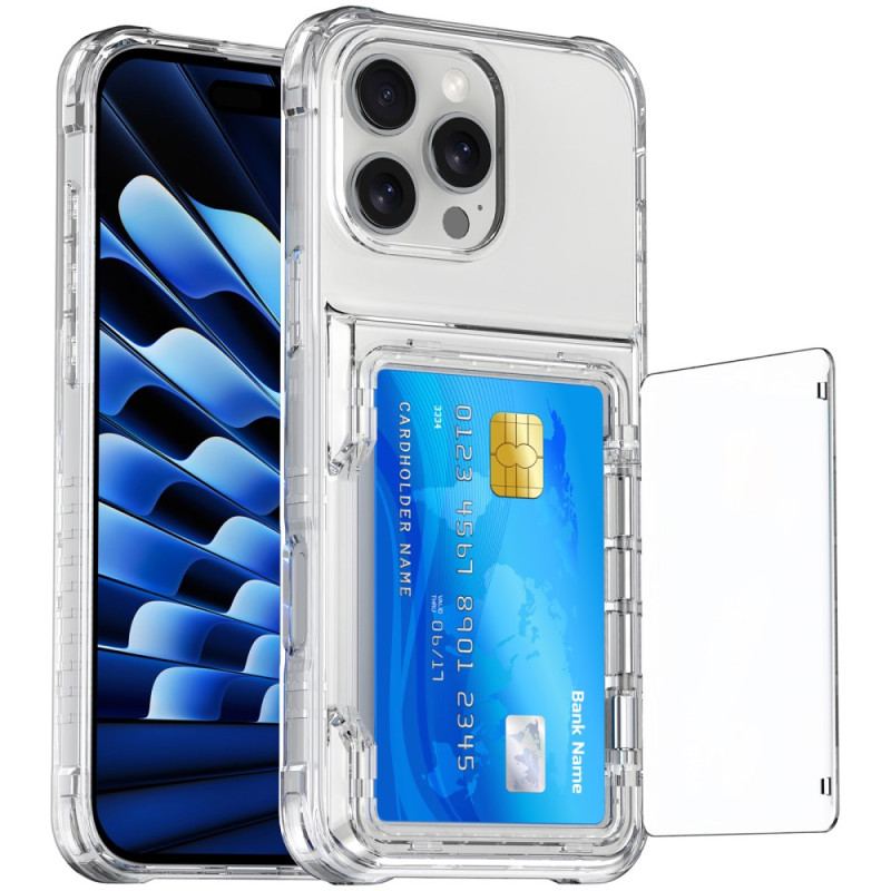 Coque iPhone 16 Pro Transparente Support et Porte-Cartes