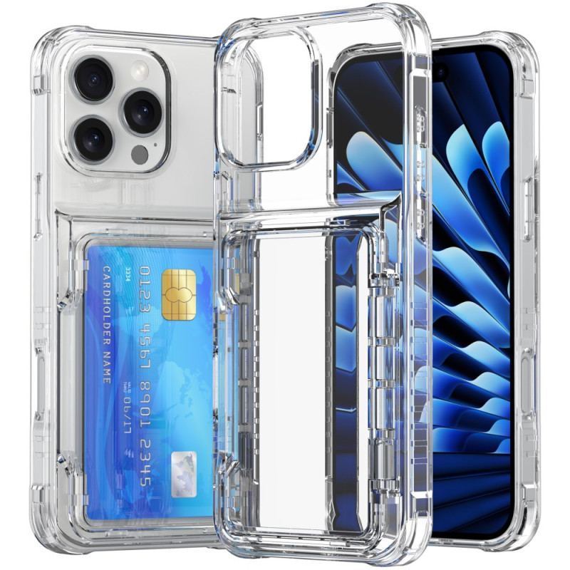 Coque iPhone 16 Pro Transparente Support et Porte-Cartes