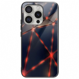 Coque iPhone 16 Pro Verre Trempé Lignes Rouges