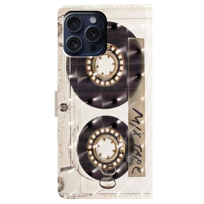 Housse iPhone 16 Pro Cassette à Lanière