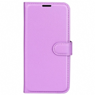 Housse iPhone 16 Pro Simili Cuir Litchi Classique