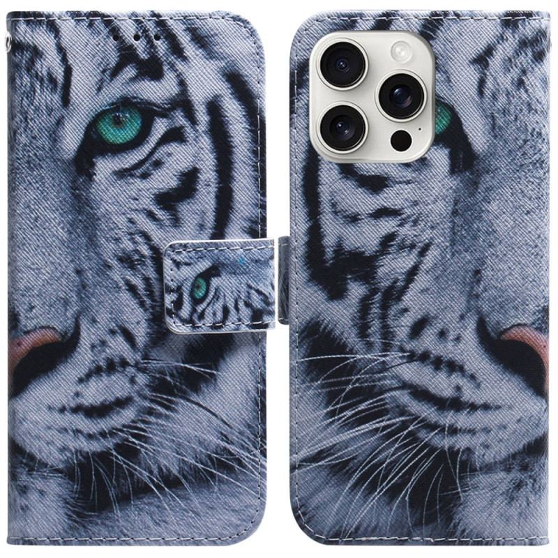 Housse iPhone 16 Pro Tigre Blanc