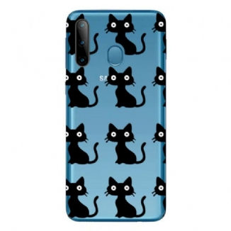 Coque Samsung Galaxy M11 Multiples Chats Noirs