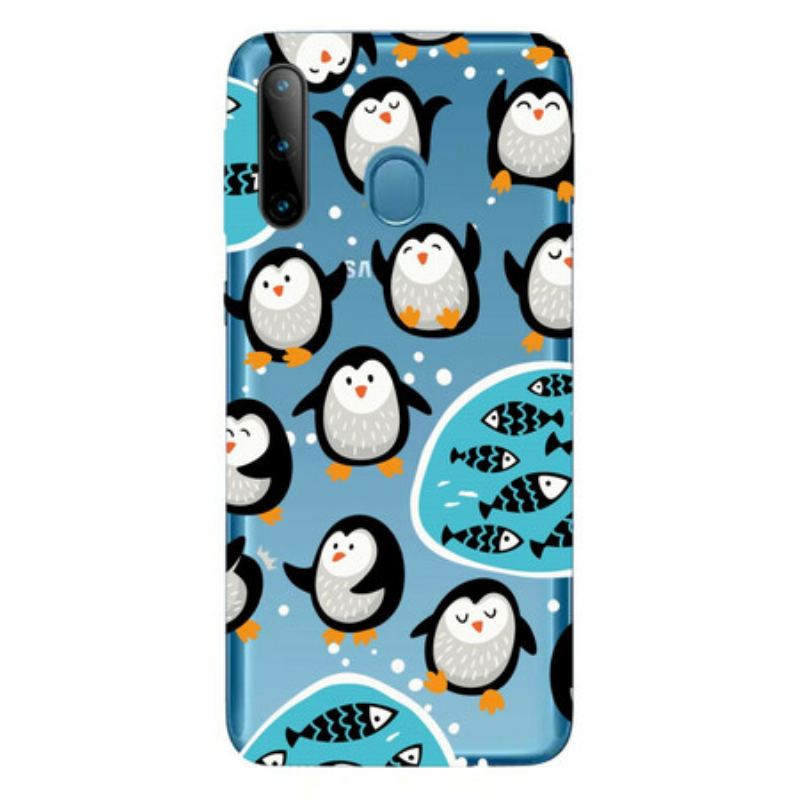 Coque Samsung Galaxy M11 Pingouins et Poissons