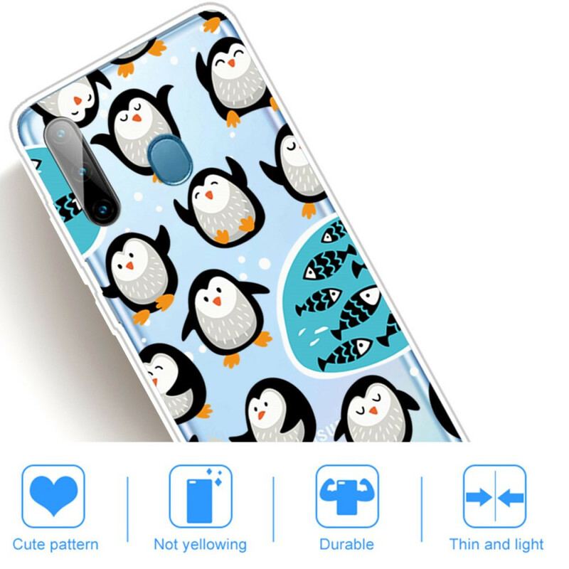 Coque Samsung Galaxy M11 Pingouins et Poissons