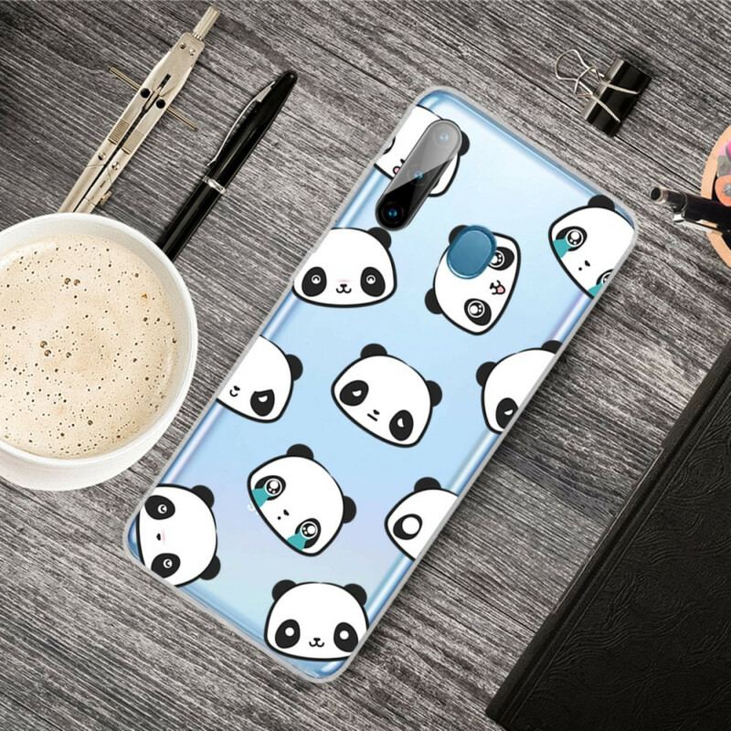 Coque Samsung Galaxy M11 Transparente Pandas Sentimentaux