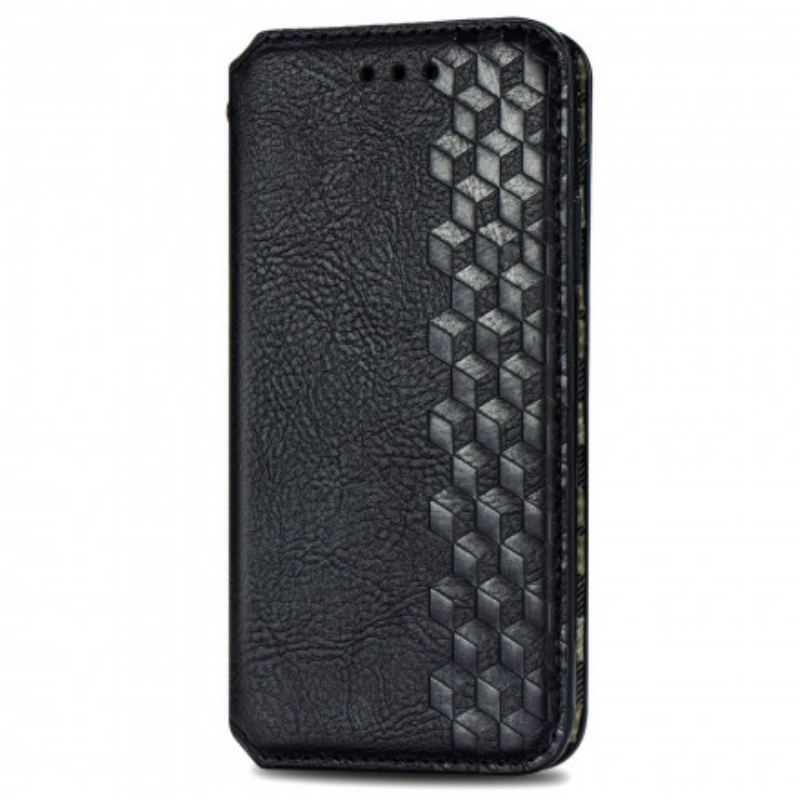 Flip Cover Samsung Galaxy M11 Effet Cuir Texture Diamant