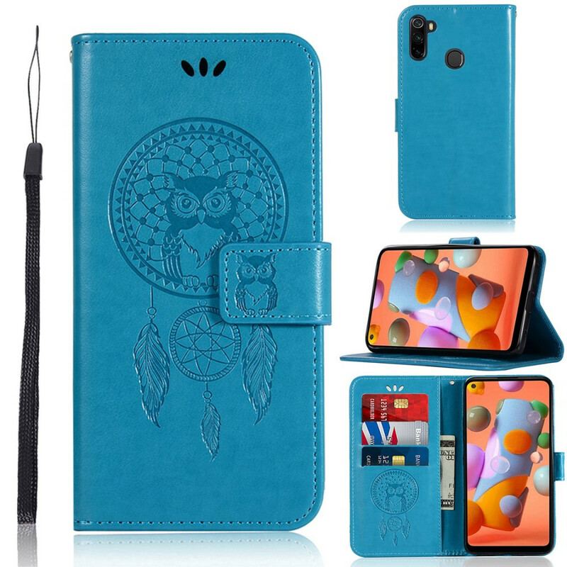 Housse Samsung Galaxy M11 Effet Cuir Attrape Rêves Hibou