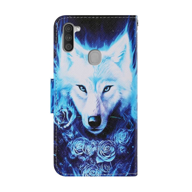 Housse Samsung Galaxy M11 Loup Blanc