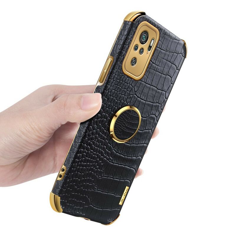 Coque Xiaomi Redmi Note 10/10S/Poco M5s Effet Peau Crocodile