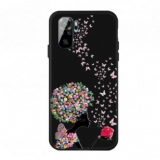 Coque Xiaomi Redmi Note 10/10S/Poco M5s Femme à la Tête Fleurie