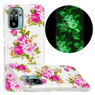 Coque Xiaomi Redmi Note 10/10S/Poco M5s Fleurs Liberty Fluorescente