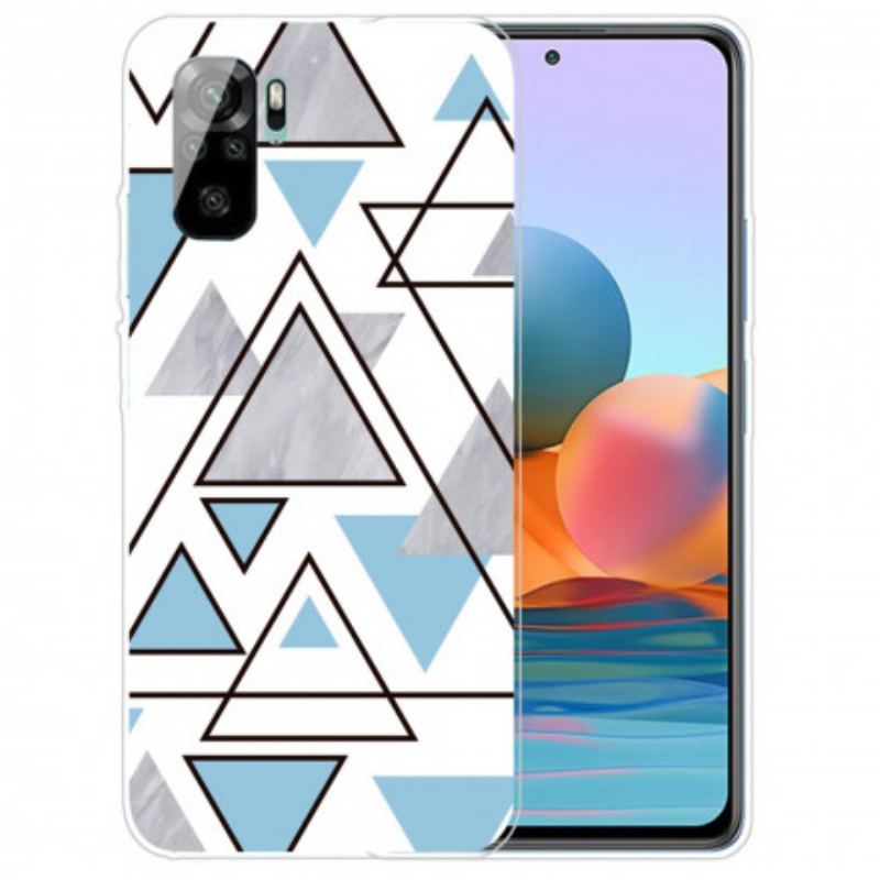 Coque Xiaomi Redmi Note 10/10S/Poco M5s Marbre Triangles