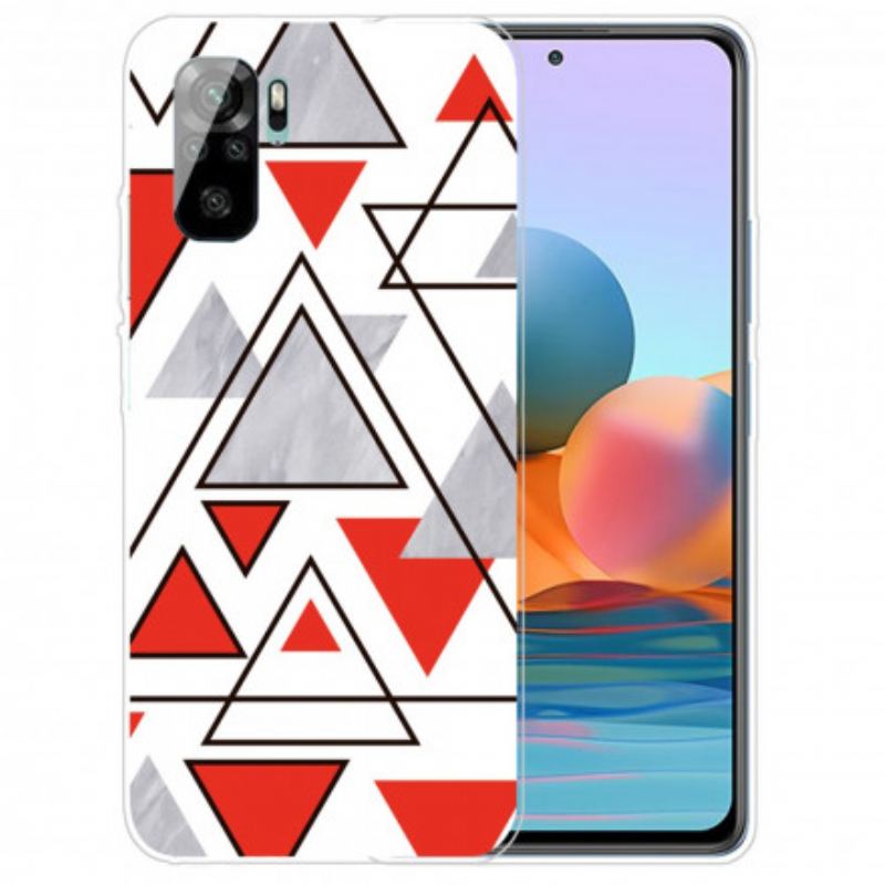 Coque Xiaomi Redmi Note 10/10S/Poco M5s Marbre Triangles