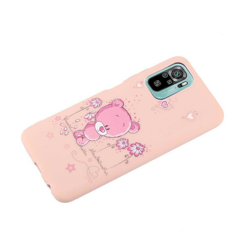 Coque Xiaomi Redmi Note 10/10S/Poco M5s Ourson avec Lanière