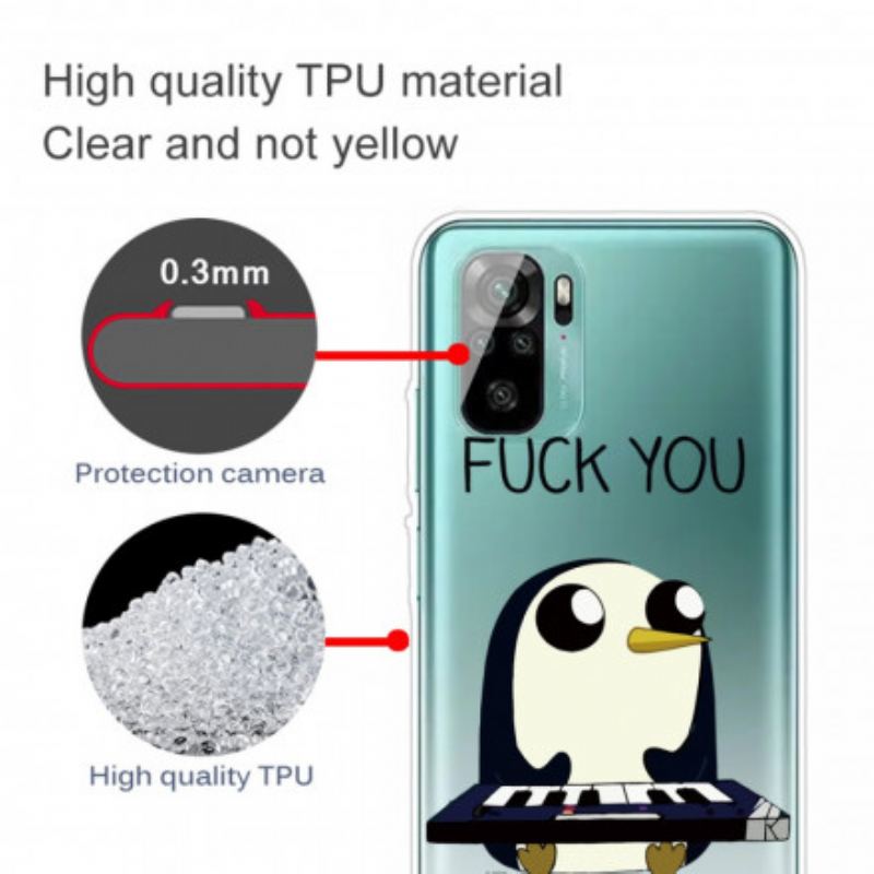 Coque Xiaomi Redmi Note 10/10S/Poco M5s Pingouin Fuck You