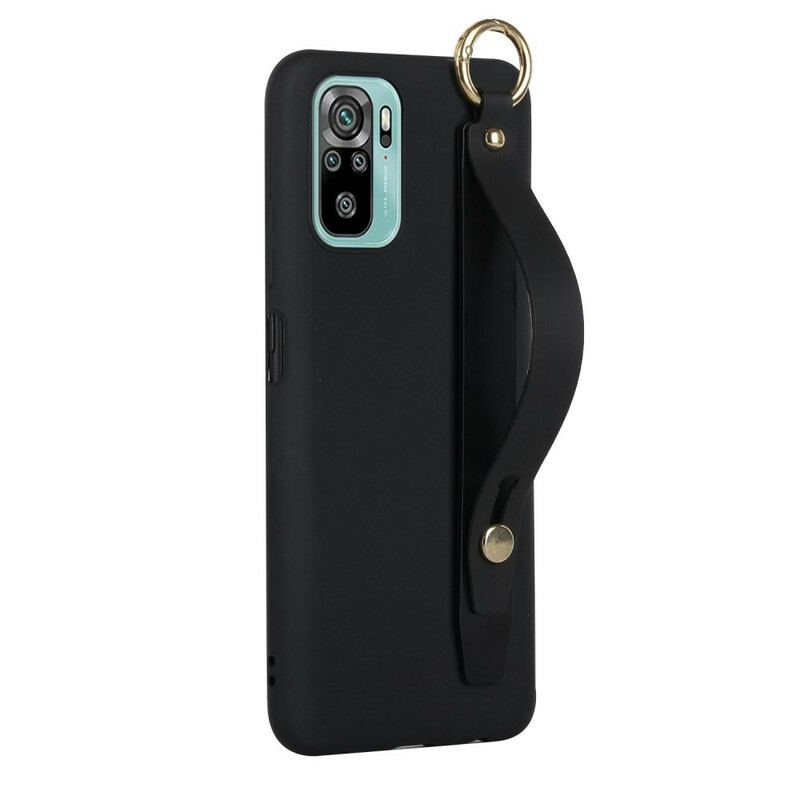 Coque Xiaomi Redmi Note 10/10S/Poco M5s Silicone avec Sangle Support