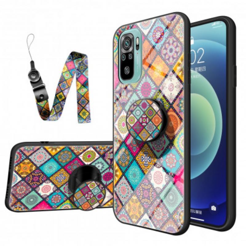 Coque Xiaomi Redmi Note 10/10S/Poco M5s Support Magnétique Patchwork