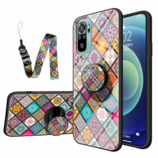 Coque Xiaomi Redmi Note 10/10S/Poco M5s Support Magnétique Patchwork