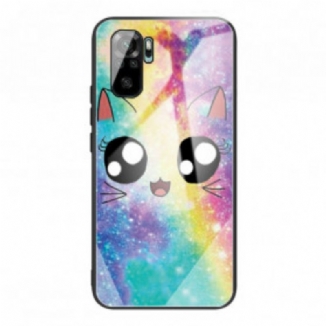 Coque Xiaomi Redmi Note 10/10S/Poco M5s Verre Trempé Chat