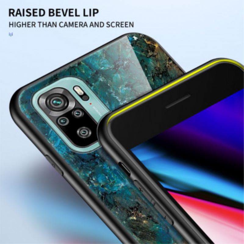 Coque Xiaomi Redmi Note 10/10S/Poco M5s Verre Trempé Marble Colors