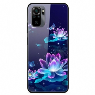 Coque Xiaomi Redmi Note 10/10S/Poco M5s Verre trempé Nénuphars