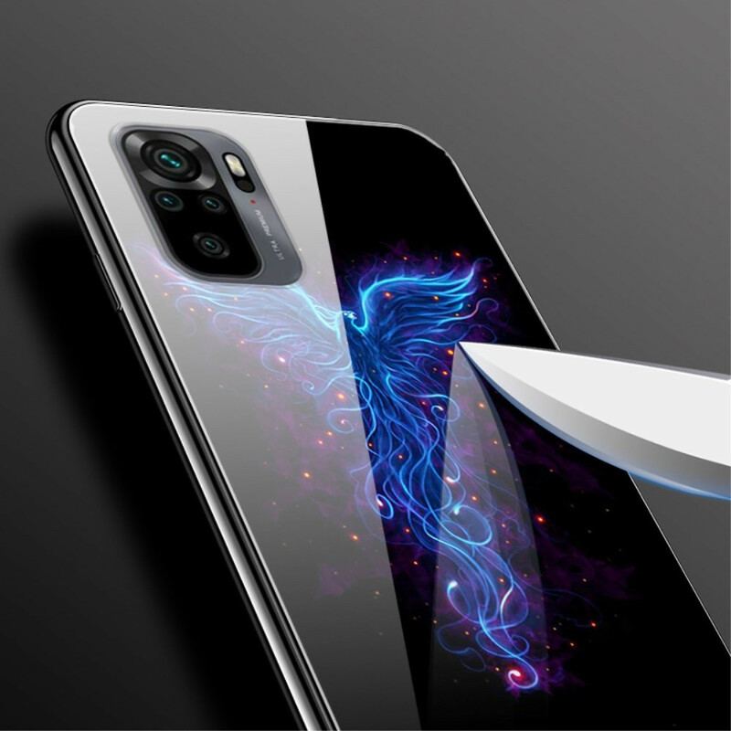 Coque Xiaomi Redmi Note 10/10S/Poco M5s Verre Trempé Oiseau Couronne