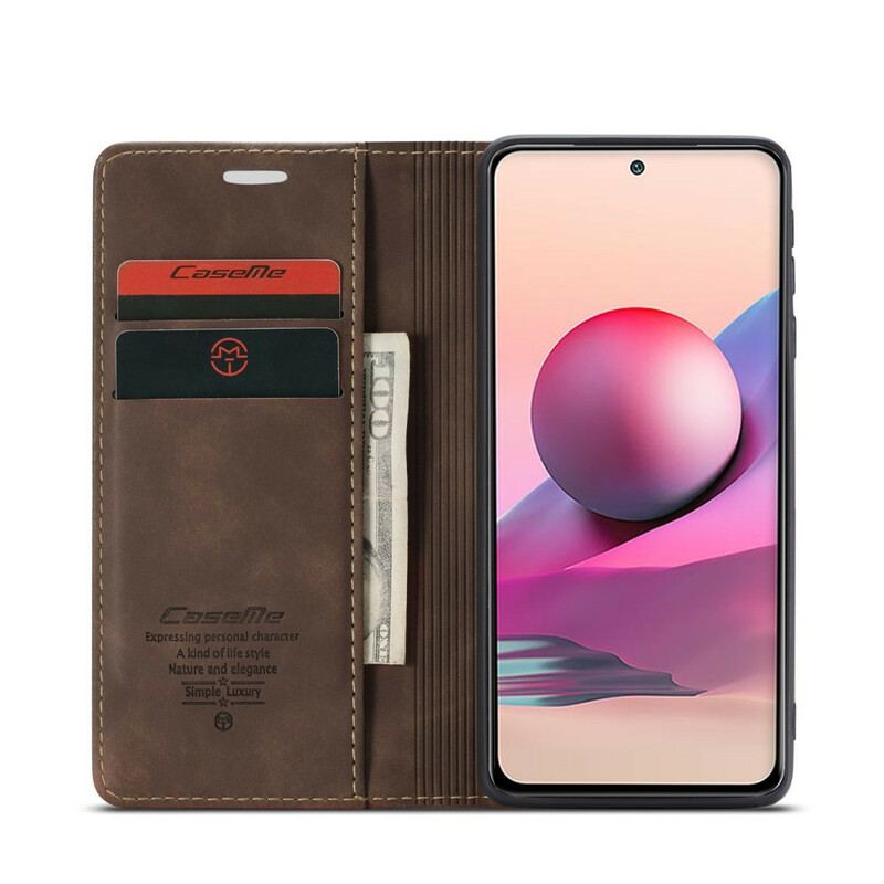 Flip Cover Xiaomi Redmi Note 10/10S/Poco M5s Effet Cuir CASEME