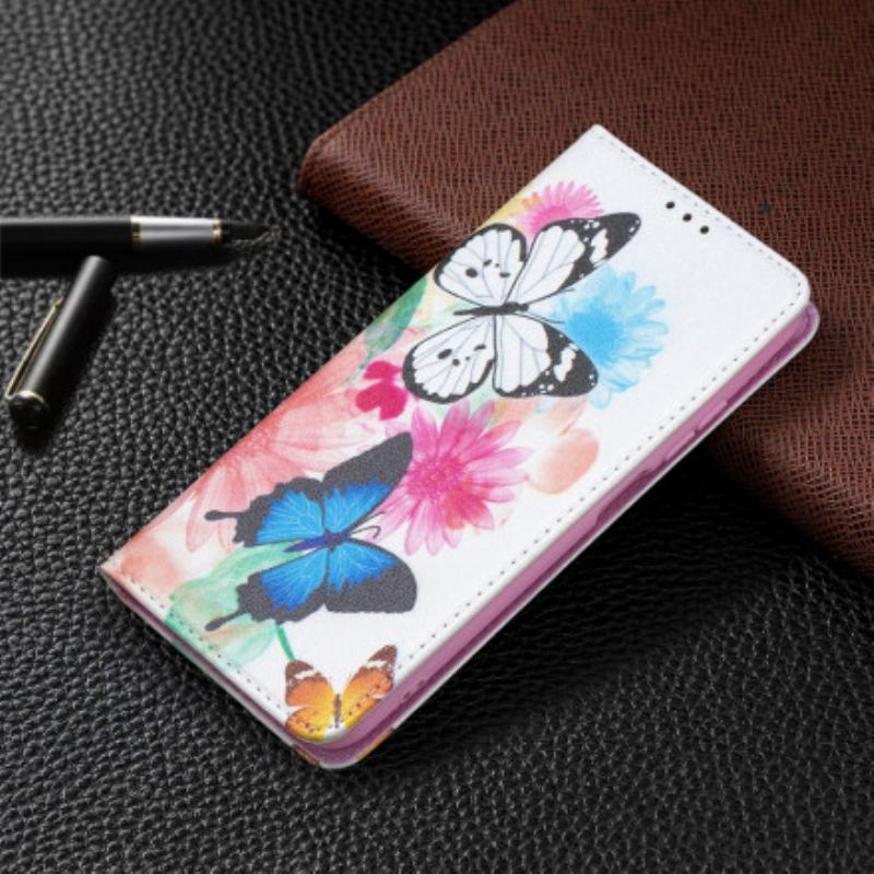 Flip Cover Xiaomi Redmi Note 10/10S/Poco M5s Papillons Colorés