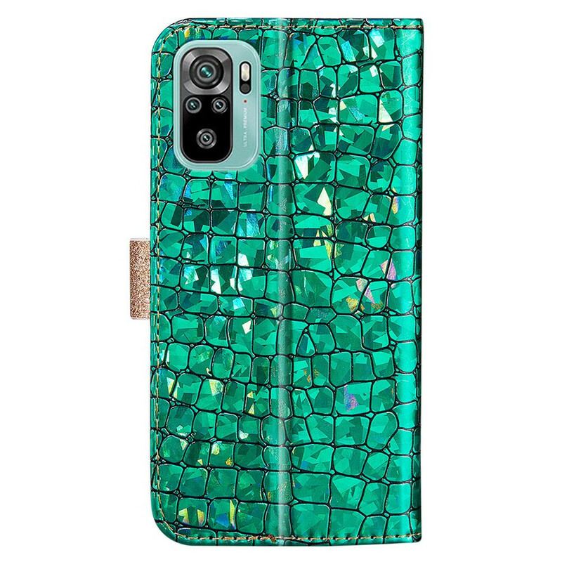 Housse Xiaomi Redmi Note 10/10S/Poco M5s Croco Diamants