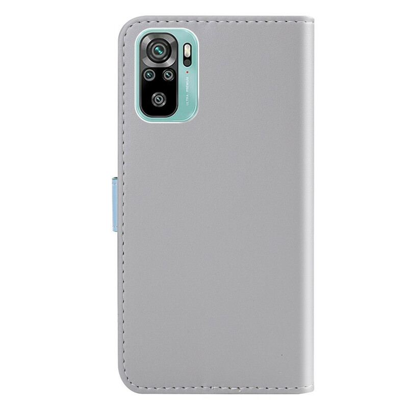 Housse Xiaomi Redmi Note 10/10S/Poco M5s Effet Cuir Tricolore