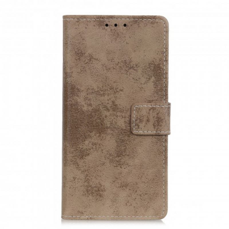 Housse Xiaomi Redmi Note 10/10S/Poco M5s Effet Cuir Vintage